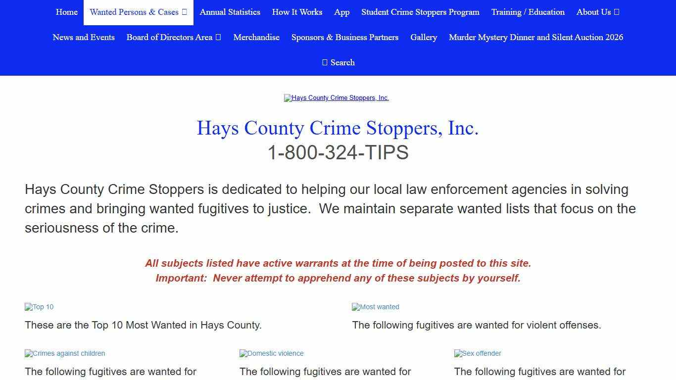 Hays County Crime Stoppers, Inc.